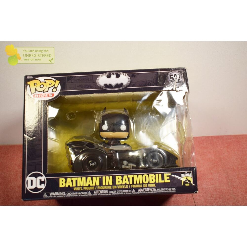 Funko POP! Rides Deluxe: DC Batman in Batmobil Figure #522